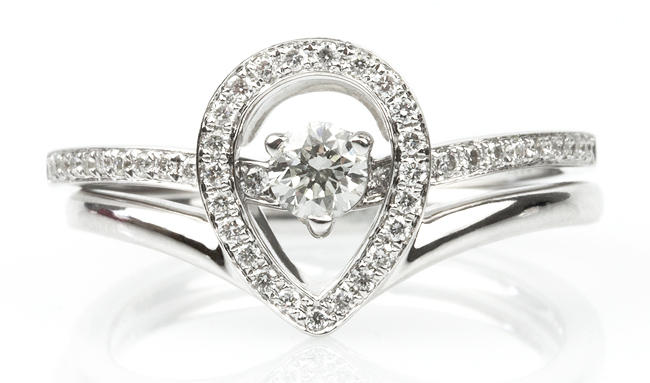 combination engagement and wedding ring