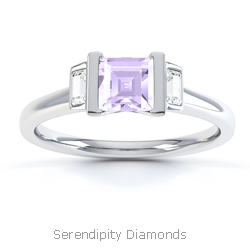 Violet Coloured Diamond Rings