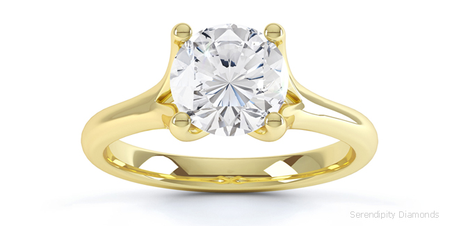 engagement rings with split shoulders