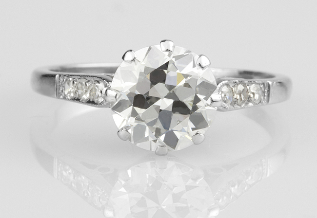 Old cut diamonds can be difficult to replace when lost from engagement rings