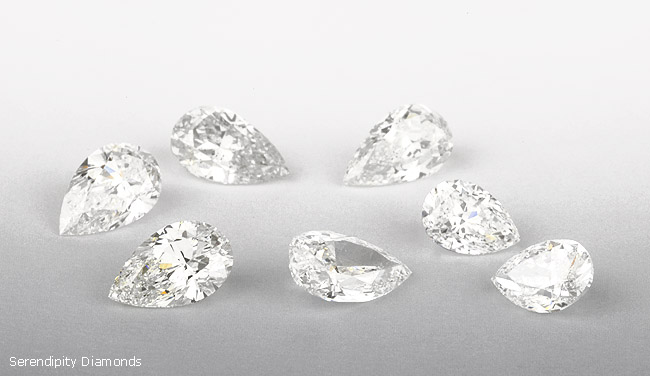 2ct Pear Shaped Diamonds