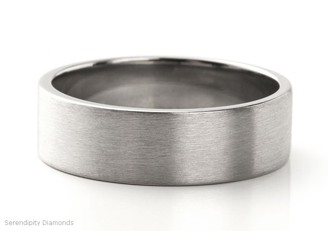 Brushed wedding ring