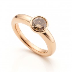 Bespoke chocolate diamond engagement ring