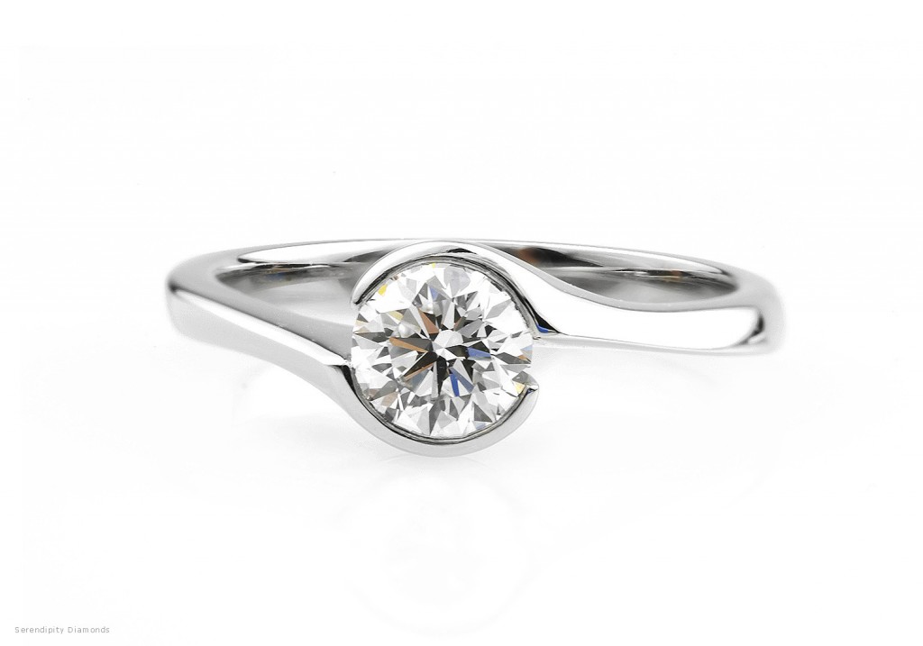 Zoe bezel set diamond ring