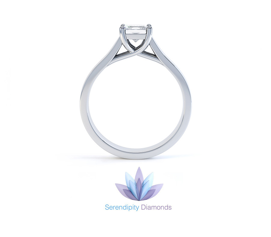 Lucia engagement ring with trellis setting