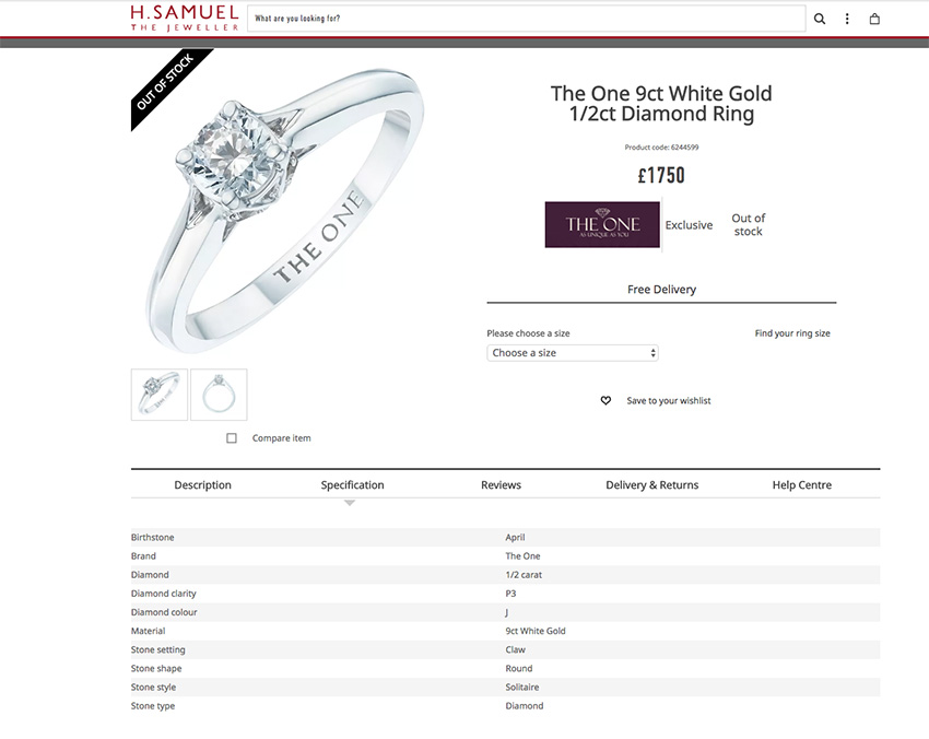 The Average Price Of An Engagement Ring Cost And What To Spend What Does 1750 Get You For An Engagement Ring At H Samuel