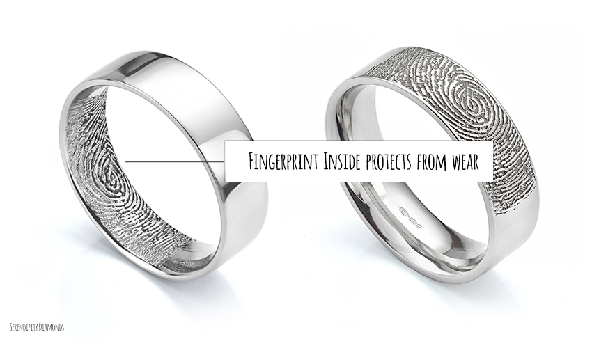 Fingerprint inside wedding ring