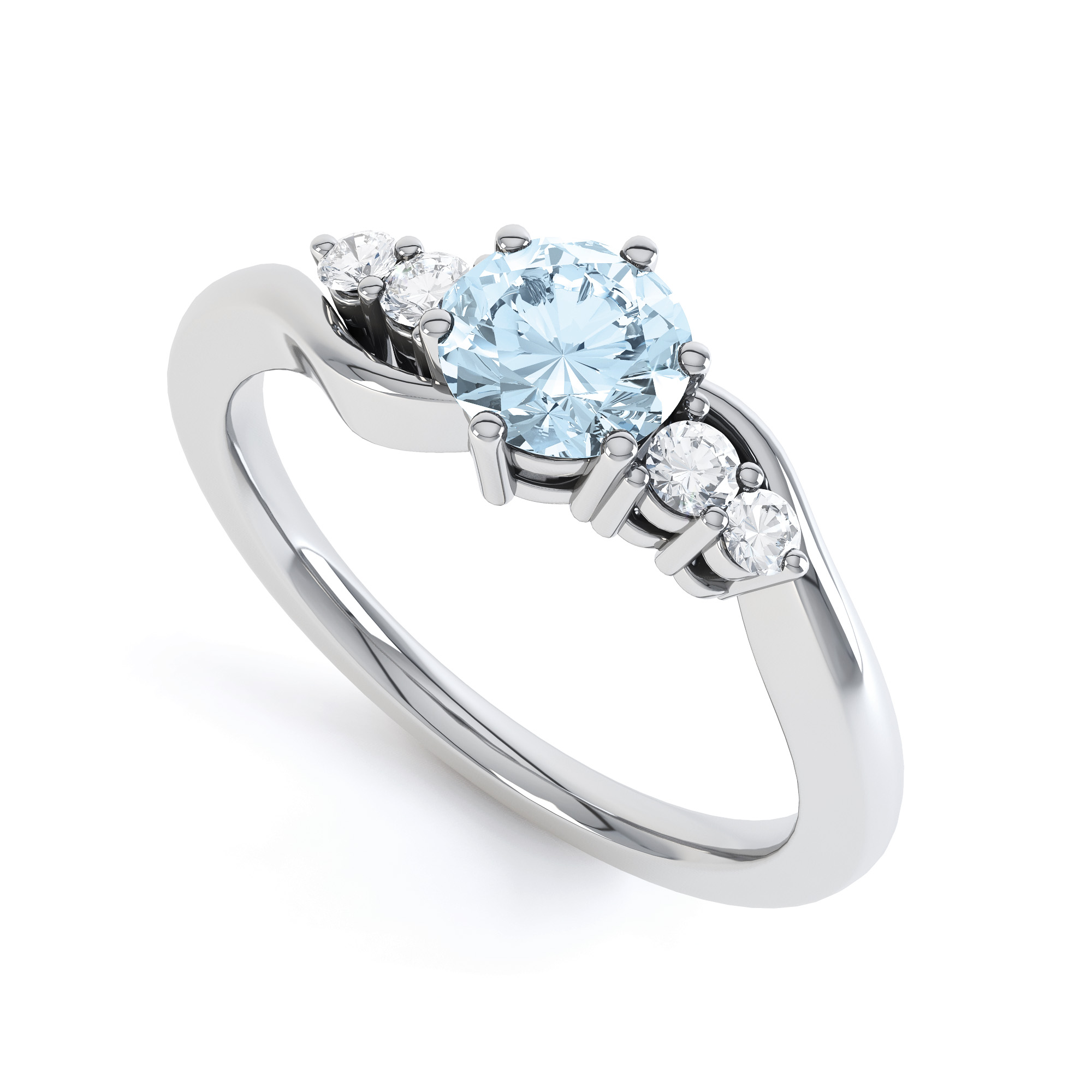 Tickled Blue Engagement Ring