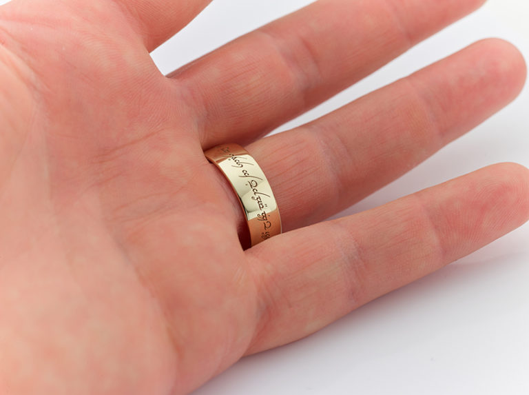 Elvish Engraved Wedding Rings