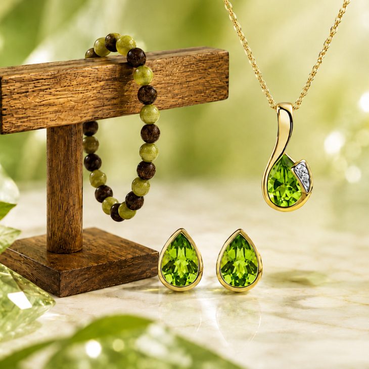 Peridot jewellery August birthstone featured image.