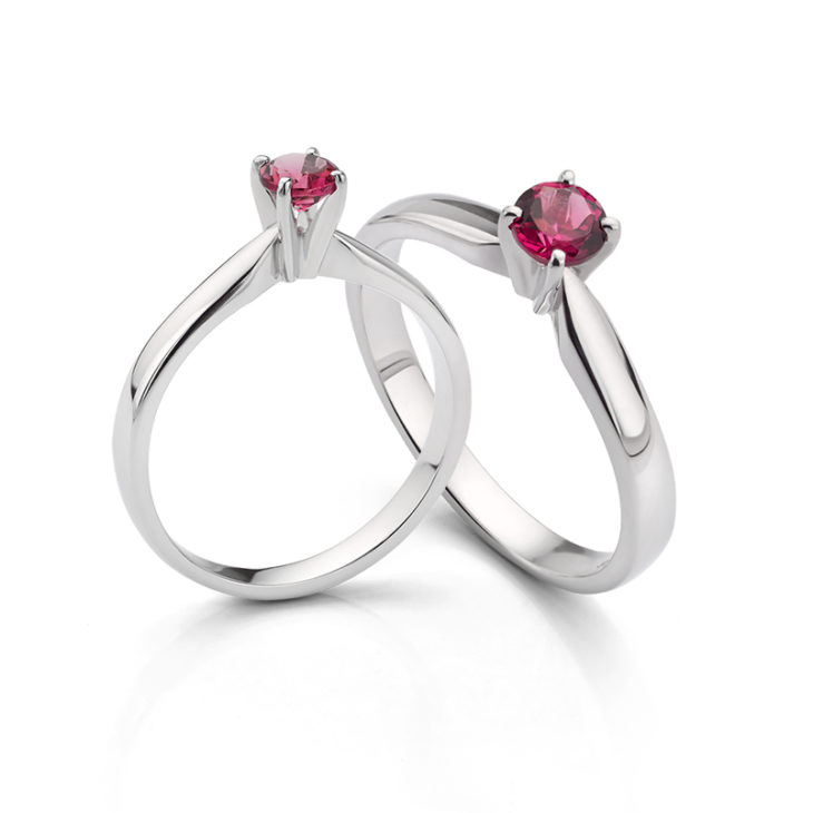 Pink Tourmaline Engagement Rings