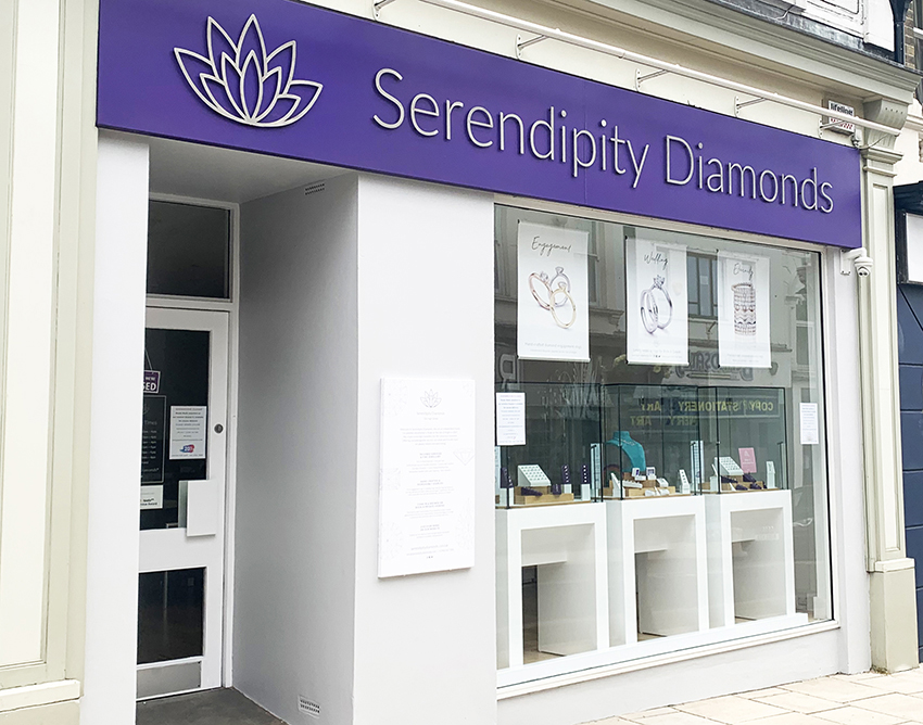 Repainted and re-open the Serendipity Diamonds showroom
