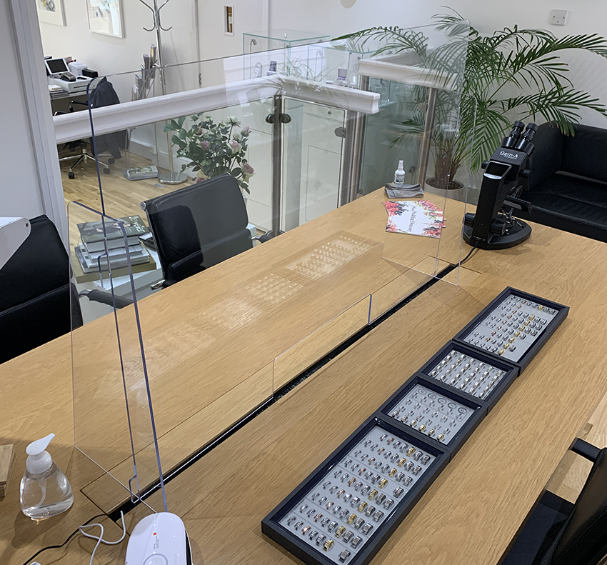 Screen protection added for appointments at Serendipity Diamonds