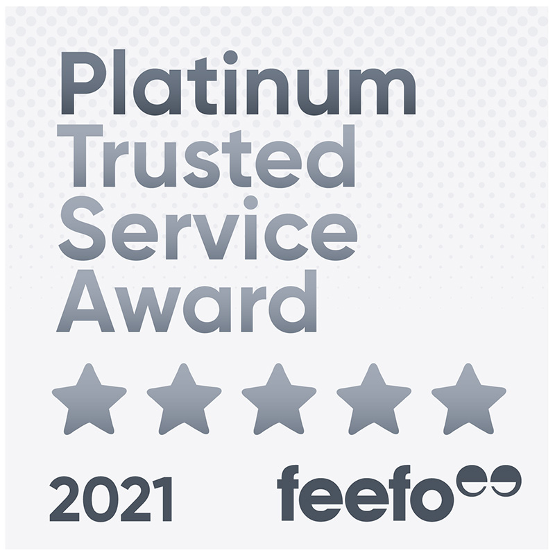 Feefo Platinum Trusted Service Award Badge