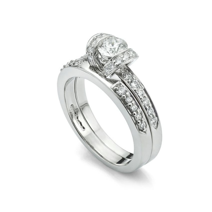 Tiffany ribbon matching wedding ring