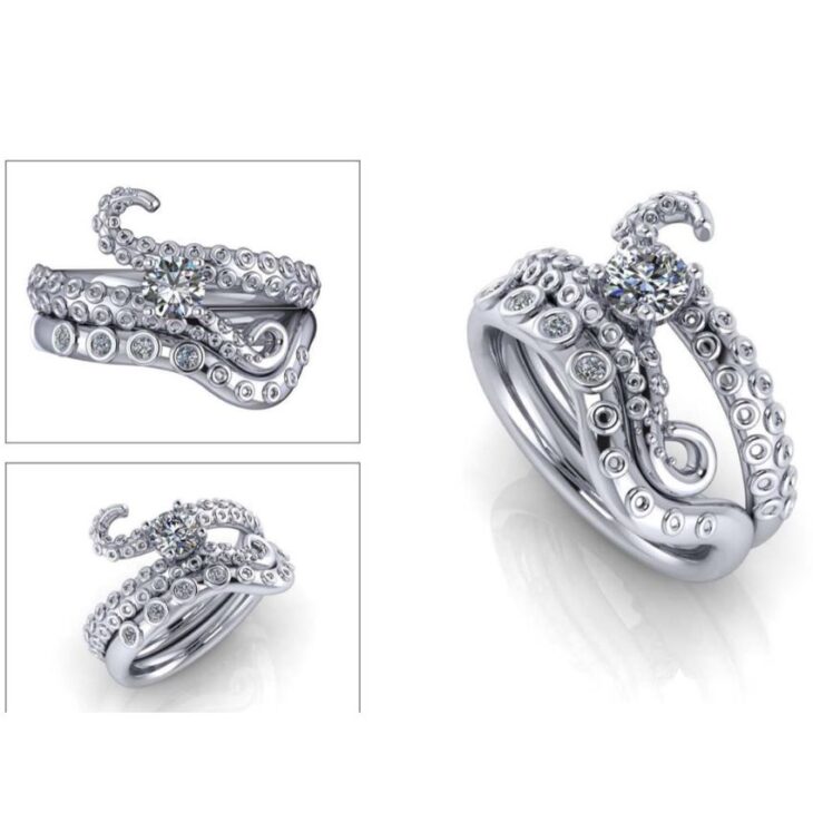 CAD vs Finished Ring - Examples Of CAD And Finished Jewellery