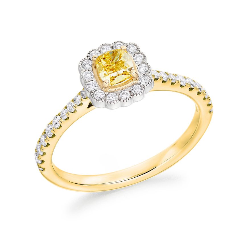 yellow gold diamond ring