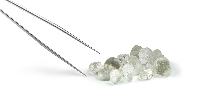 Rough diamond crystals