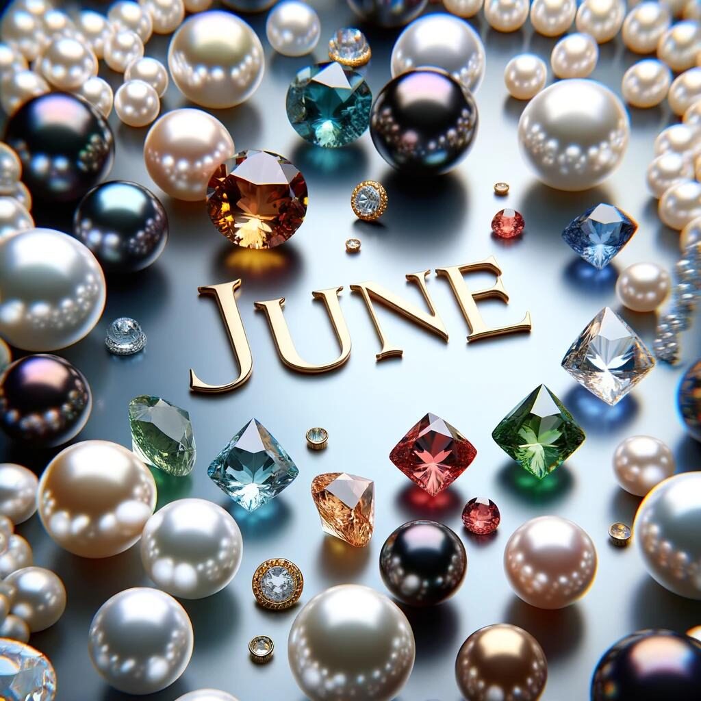 June's Birthstones Pearl and Alexandrite