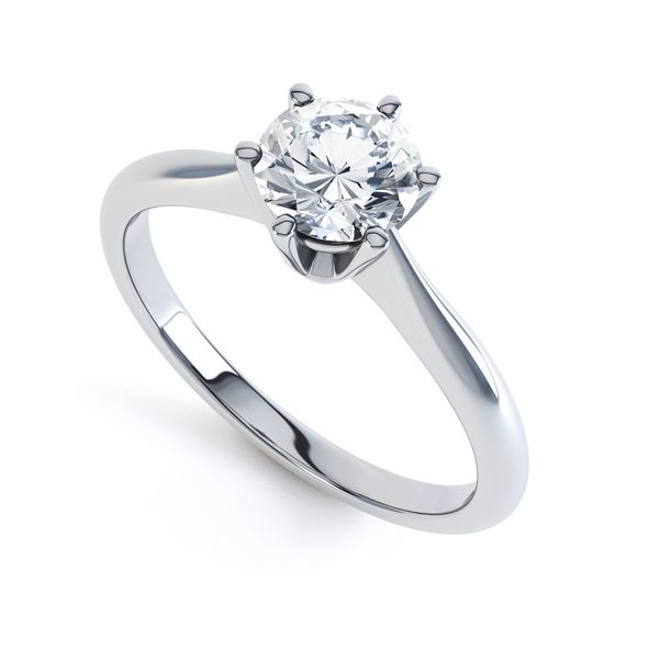 Millie 6 Claw Diamond Solitaire Engagement Ring Main Image