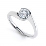 Crossover Bezel Round Solitaire Engagement Ring Crossover Bezel Round Solitaire Engagement Ring