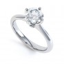 Lotus 4 Claw Compass Set Engagement Ring Lotus 4 Claw Compass Set Engagement Ring