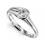 Loop Bezel Round Solitaire Engagement Ring - White perspective Loop Bezel Round Solitaire Engagement Ring - White perspective
