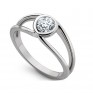 Infinity Double Shoulder Diamond Solitaire Ring Infinity Double Shoulder Diamond Solitaire Ring