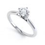 Diamond Accent 4 Claw Solitaire Engagement Ring Diamond Accent 4 Claw Solitaire Engagement Ring