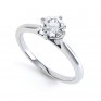 Diamond Accent 4 Claw Solitaire Engagement Ring Diamond Accent 4 Claw Solitaire Engagement Ring