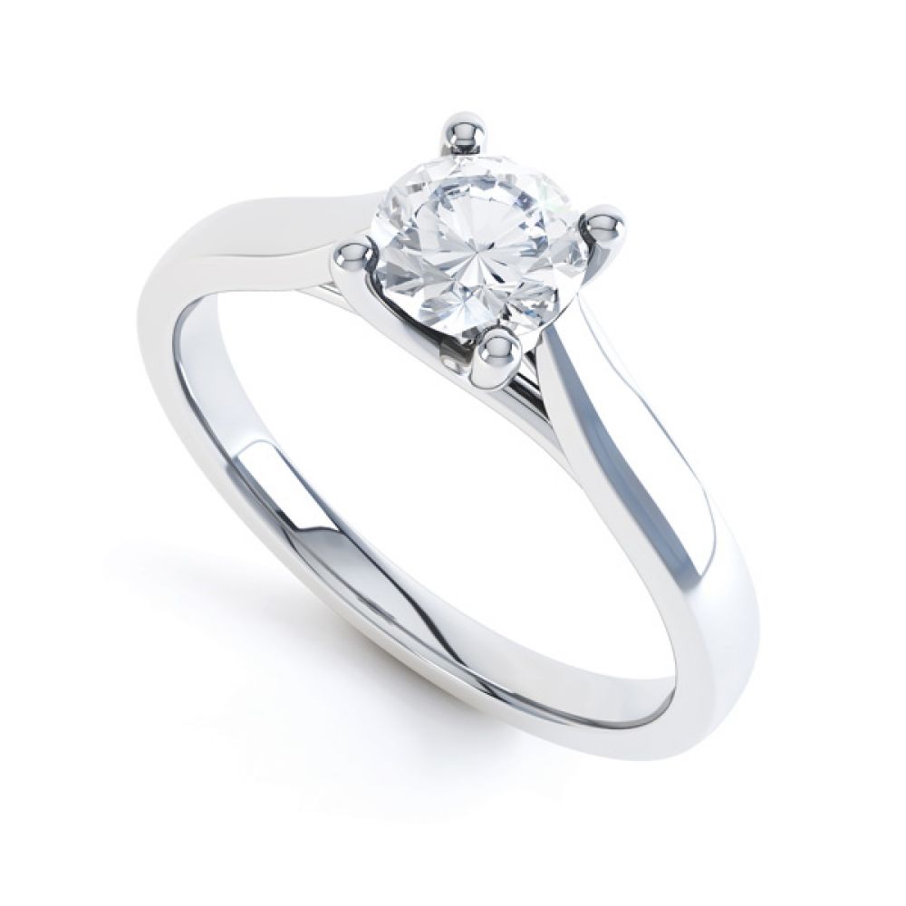 Wedfit Lucida Style Round Solitaire Engagement Ring Wedfit Lucida Style Round Solitaire Engagement Ring