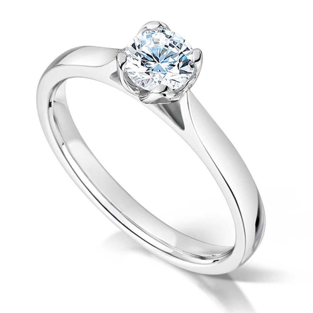 Petal Effect 4 Claw Round Solitaire Engagement Ring Petal Effect 4 Claw Round Solitaire Engagement Ring