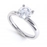 4 Claw Twist Engagement Ring with Double Shoulders 4 Claw Twist Engagement Ring with Double Shoulders
