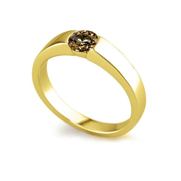 Natural Brown Diamond Tension Ring Main Image