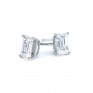 4 Claw Emerald Cut Diamond Stud Earrings 4 Claw Emerald Cut Diamond Stud Earrings