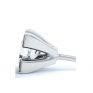 4 Claw Tiffany Style Princess Cut Diamond Earrings Side View 4 Claw Tiffany Style Princess Cut Diamond Earrings Side View