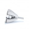 4 Claw Tiffany Style Princess Cut Diamond Earrings Side View 4 Claw Tiffany Style Princess Cut Diamond Earrings Side View