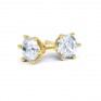 6 Claw Round Brilliant Cut Diamond Stud Earrings In Yellow Gold 6 Claw Round Brilliant Cut Diamond Stud Earrings In Yellow Gold