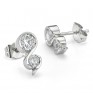 Two stone diamond swirl earrings in 18ct White Gold Two stone diamond swirl earrings in 18ct White Gold