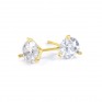 3 Claw Round Brilliant Cut Diamond Stud Earrings In Yellow Gold 3 Claw Round Brilliant Cut Diamond Stud Earrings In Yellow Gold
