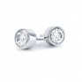 Cylindrical Bezel Round Diamond Stud Earrings Cylindrical Bezel Round Diamond Stud Earrings