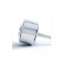 Cylindrical Bezel Round Diamond Stud Earrings Side View Cylindrical Bezel Round Diamond Stud Earrings Side View