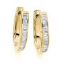 0.55cts Baguette Cut Diamond Hoop Earrings In Yellow Gold 0.55cts Baguette Cut Diamond Hoop Earrings In Yellow Gold