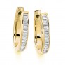 0.55cts Baguette Cut Diamond Hoop Earrings In Yellow Gold 0.55cts Baguette Cut Diamond Hoop Earrings In Yellow Gold