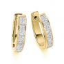 1 Carat Hoop Earrings Princess and Baguette Diamonds In Yellow Gold 1 Carat Hoop Earrings Princess and Baguette Diamonds In Yellow Gold