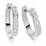 1.1 Carat Princess and Baguette Diamond Hoop Earrings 1.1 Carat Princess and Baguette Diamond Hoop Earrings