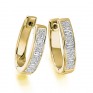 1.35cts Princess & Baguette Diamond Hoop Earrings In Yellow Gold 1.35cts Princess & Baguette Diamond Hoop Earrings In Yellow Gold