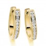 0.55cts Baguette and Round Diamond Hoop Earrings In Yellow Gold 0.55cts Baguette and Round Diamond Hoop Earrings In Yellow Gold