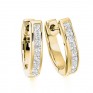 0.50cts Princess Cut Diamond Hoop Earrings In Yellow Gold 0.50cts Princess Cut Diamond Hoop Earrings In Yellow Gold