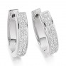 1 Carat 2 Row Princess Diamond Hoop Earrings 1 Carat 2 Row Princess Diamond Hoop Earrings